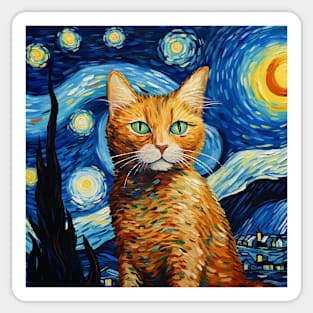 Van Gogh's cat Sticker